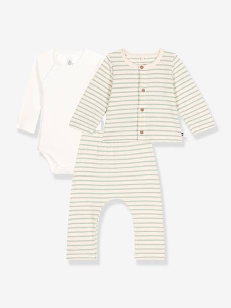 Conjunto de 3 peças, para bebé, da Petit Bateau risas verde 