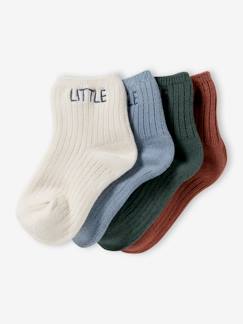 Bebé 0-36 meses-Meias, collants-Lote de 4 pares de meias "little", para bebé