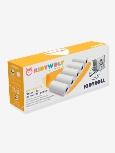 Recarga de rolo de papel, Kidyroll autocolante - KIDYWOLF branco 