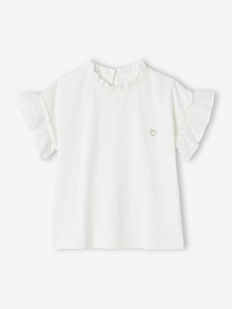 Blusa bimatéria, para menina cru 