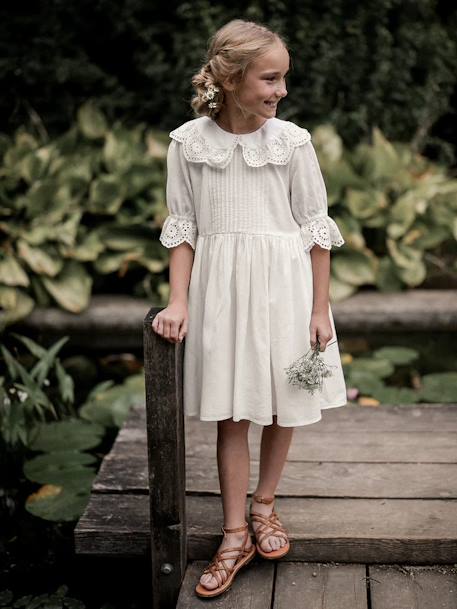 Vestido de cerimónia, Adeline da CYRILLUS, para menina branco 