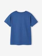 T-shirt com lobo, para menino azul-tinta 