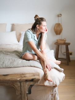 Pijama em gaze de algodão, para mulher