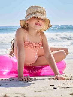 Menina 2-14 anos-Acessórios-Chapéus-Chapéu aspeto palha, efeito crochet, bicolor, para menina