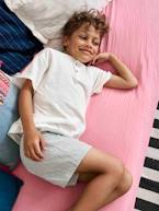 Pijama personalizável, bimatéria, para menino cru 