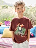 T-shirt com tucano, para menino bordeaux 