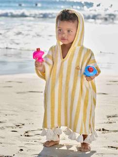 Toda a Seleção-Têxtil-lar e Decoração-Roupa de banho-Capas de banho-Poncho às riscas, personalizável, para bebé