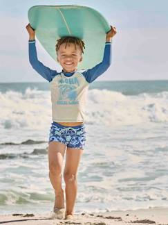 Menino 2-14 anos-Conjunto de banho anti-UV, t-shirt + calções, para menino