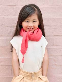 Personalizáveis-Menina 2-14 anos-Acessórios-Lenços-Lenço liso com borlas, personalizável, para menina