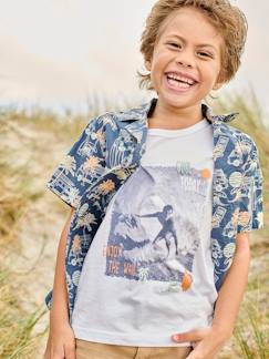 Menino 2-14 anos-Camisola de cavas com impressão fotográfica surf, para menino