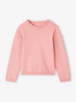 Menina 2-14 anos-Camisolas, casacos de malha, sweats-Camisolas malha-Camisola BASICS personalizável, para menina