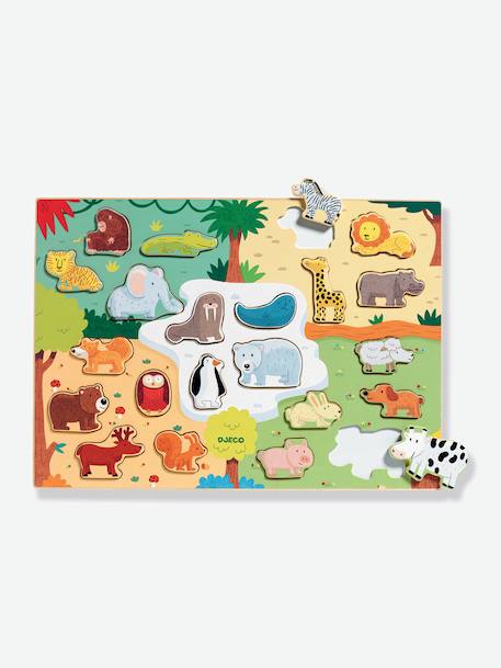 Puzzle Animo, em madeira - DJECO multicolor 