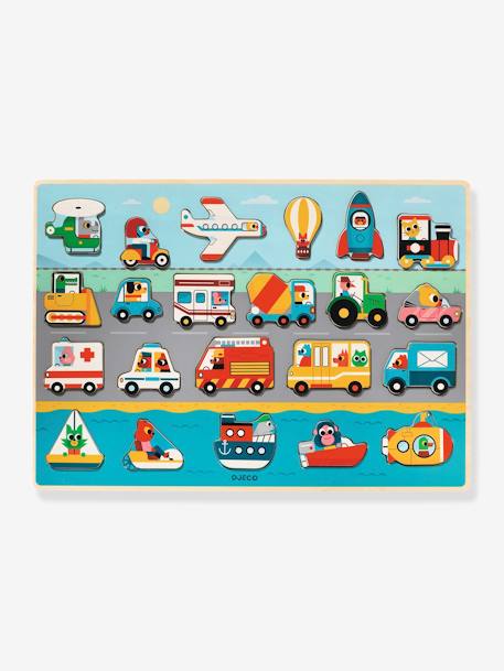 Puzzle Vroom, em madeira - DJECO multicolor 