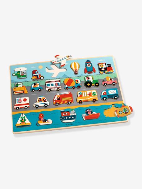 Puzzle Vroom, em madeira - DJECO multicolor 