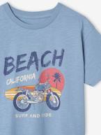 T-shirt 'surf and ride', para menino azul-céu 