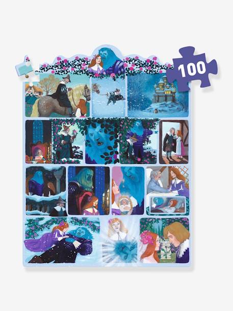 Puzzle de 100 peças, A Bela e o Monstro - DJECO multicolor 