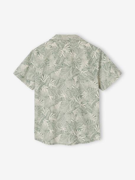 Camisa para menino verde-salva 