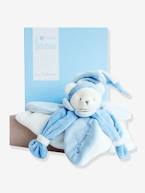 Boneco-doudou urso, 24 cm Collector - DOUDOU ET COMPAGNIE azul+rosa+toupeira 