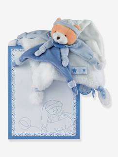 Brinquedos-Primeira idade-Boneco-doudou quadrado, 27 cm, urso Petit Chou - DOUDOU ET COMPAGNIE