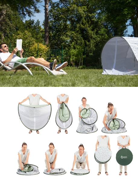 Tenda anti-UV50+ com mosquiteiro da Babymoov AZUL MEDIO BICOLOR/MULTICOLOR+verde 