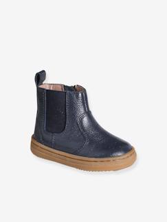 Calçado-Calçado bebé (17-26)-Bebé caminha menino (19-26)-Botas em pele, com fecho, para bebé