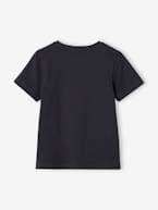 T-shirt Basics, motivo à frente, para menino antracite+verde-água 