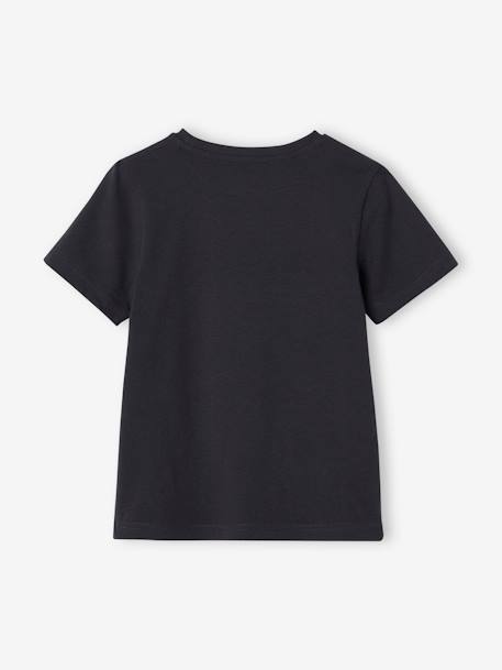 T-shirt Basics, motivo à frente, para menino antracite+verde-água 