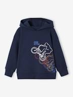 Sweat com capuz, motivo BMX, para menino marinho 