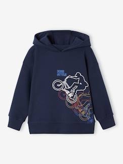 Menino 2-14 anos-Camisolas, casacos de malha, sweats-Sweatshirts-Sweat com capuz, motivo BMX, para menino