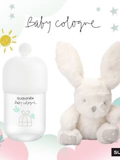 Puericultura-Conjunto água de colónia Baby cologne Sense + boneco-doudou coelho, da SUAVINEX