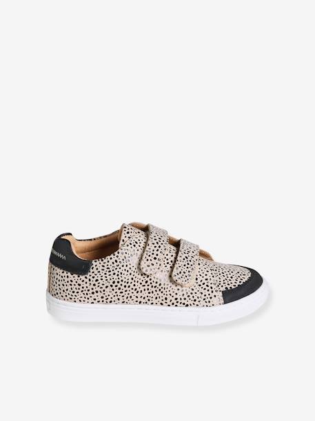 Sapatilhas leopardo, para menina bege estampado 