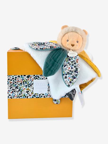 Boneco-doudou pétala, 27 cm, boh'aim - DOUDOU ET COMPAGNIE amarelo+azul+rosa 