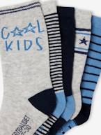 Lote de 5 pares de meias 'Cool Kids', para menino azul-azure+verde-salva 