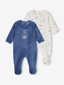 Bebé 0-36 meses-Pijamas, babygrows-Lote de 2 pijamas "raposa" em veludo, para bebé