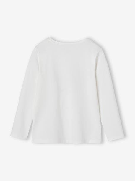 Camisola com lantejoulas, para menina cru+malva+VERDE ESCURO LISO COM MOTIVO 