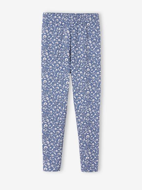 Leggings estampadas, para menina azul estampado+bege+rosado 