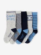 Lote de 5 pares de meias 'Cool Kids', para menino azul-azure+verde-salva 