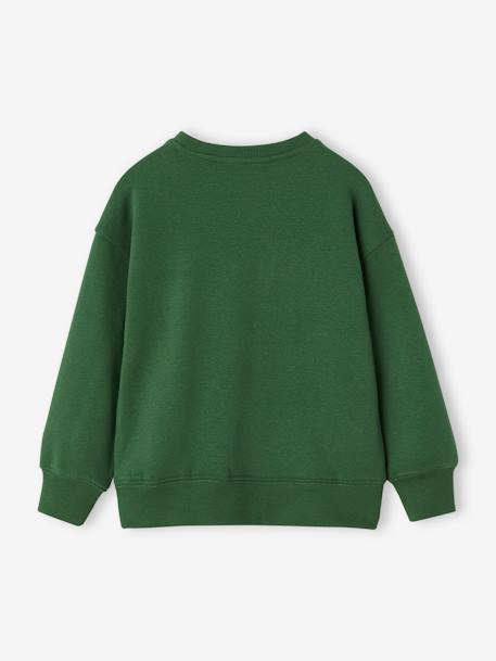 Sweat com motivo no peito, para menino azul-ardósia+noz pecã+ocre+verde-inglês 