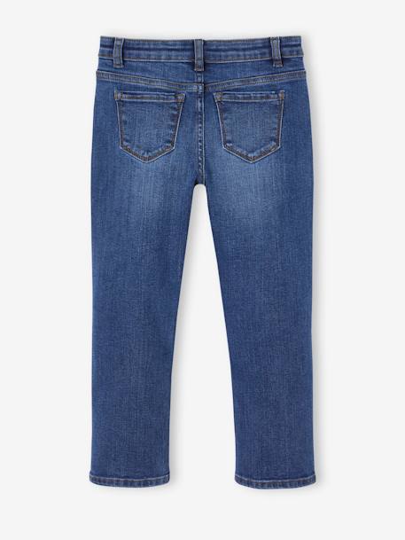 Jeans slim morfológicos, medida das ancas larga, para menina azul medio+azul-escuro+ganga cinzenta 