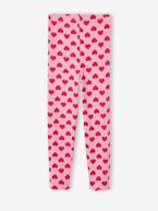 Leggings estampadas, em malha canelada, para menina azul-cambraia+cru+marinho+rosa-velho 