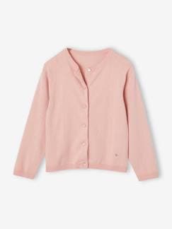 Menina 2-14 anos-Camisolas, casacos de malha, sweats-Casaco Basics, em malha fina, para menina