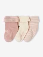 Lote de 2 pares de meias 'adorable', para bebé menina pau-rosa 