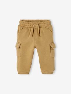 Bebé 0-36 meses-Calças, jeans-Calças em moletão estilo militar, para bebé