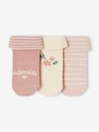 Lote de 2 pares de meias 'adorable', para bebé menina pau-rosa 