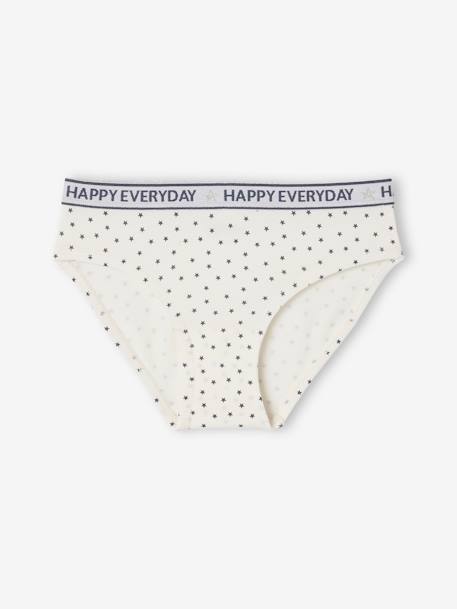 Lote de 5 cuecas 'Happy everyday', para menina cinza mesclado 