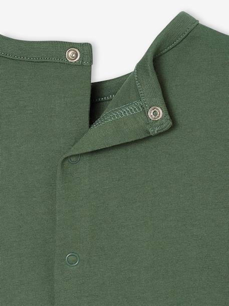 Camisola de mangas compridas com efeito de sobreposição, para bebé verde-abeto 