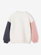 Sweat colorblock, com motivo lúdico, para menina cru 