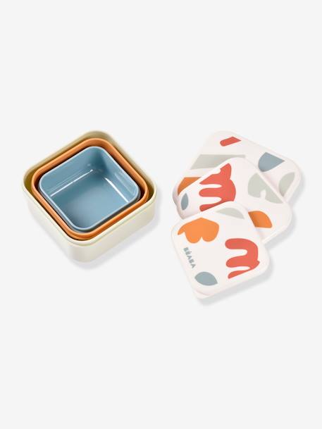 Conjunto de 3 caixas de lanche, Playful da BEABA laranja 