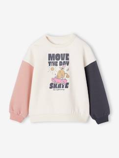 Menina 2-14 anos-Camisolas, casacos de malha, sweats-Sweatshirts -Sweat colorblock, com motivo lúdico, para menina