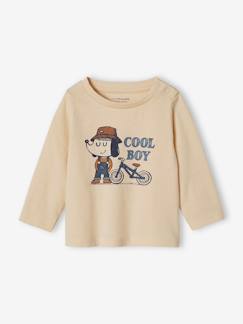 Bebé 0-36 meses-T-shirts-T-shirts-Camisola com motivo "cool boy", em algodão bio, para bebé menino